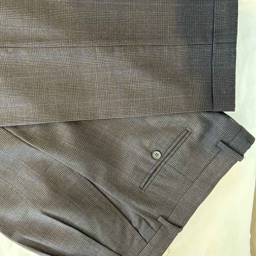 Black/Brown Plaid Trousers